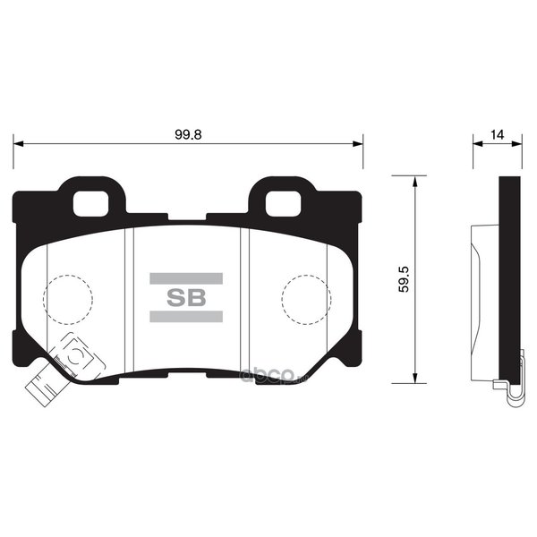 Колодки тормозные задние Nissan D4060-JL00J Sangsin SP-1472 S51 FX35/45/50 CKV36 Y51 Z34