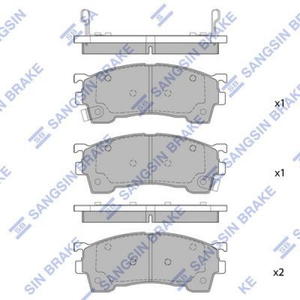 Колодки тормозные передние Mazda BJ5P BJ5W 4WD GG2P GF8P GW8W Sangsin SP-2018 (NP5003)