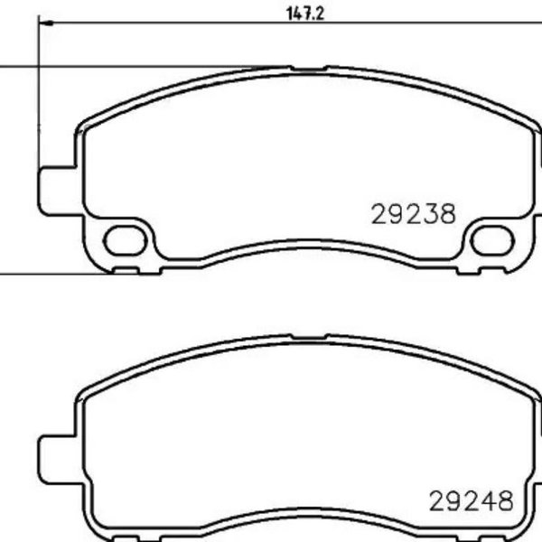 Колодки тормозные задние Nisshinbo NP-3022 (PF-3515)