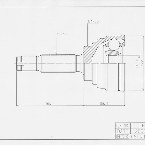 Шрус Toyota 43410-12300 HDK eco TO-E010A (TO-010A48.CO7506A) 4/5E-FE #E9#/10#/11# EL4 с ABS 23x56x26