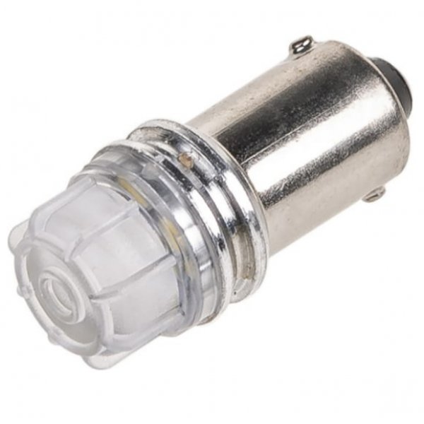 Автолампа диод T8,5 (T4W) 12V 3 SMD диода BA9s 1-конт Белая SKYWAY Габариты