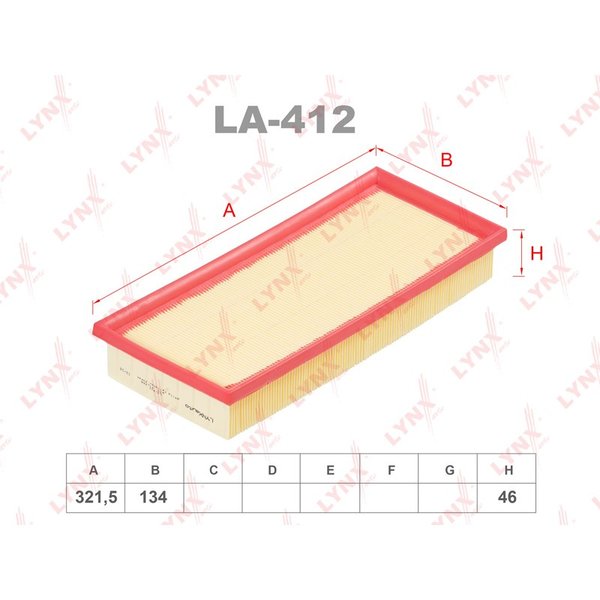 Фильтр воздушный Lynx LA-412 (C 3397 Mann)