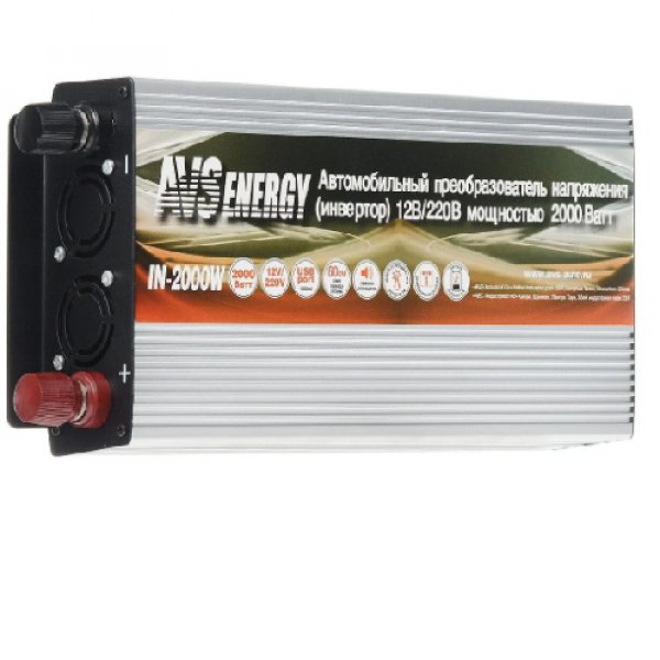 Автомобильный инвертор 12/220V AVS IN-2000W