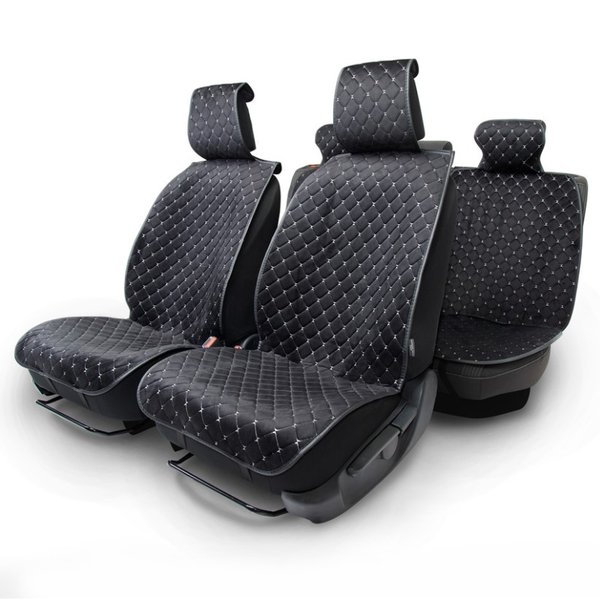 Накидки на весь салон CarPerformance 5 шт алькантара черно-серые 5шт/кор CUS-1015 BK/GY (10702070/03