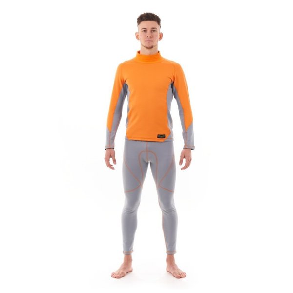 Термобелье зимнее с высоким воротом Мужское Orange - Gray 2023 S Dragonfly