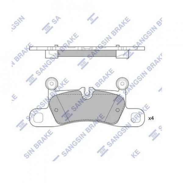 Колодки тормозные задние Vag 7P0698451 Sangsin SP-2319 Touareg II 7P# 3.0L (GDB1875)
