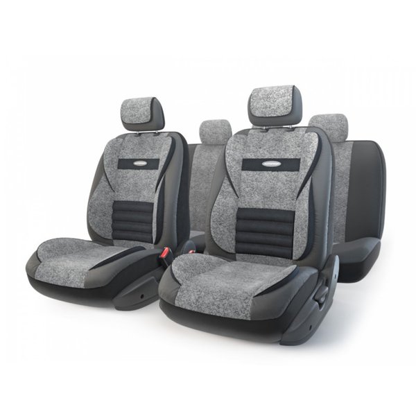 MLT-1105GV BK/D.GY (M)Чехлы автомобильные Multi Comfort экокожа+вел 11пр карм 6мол черн/т.сер. р-р М