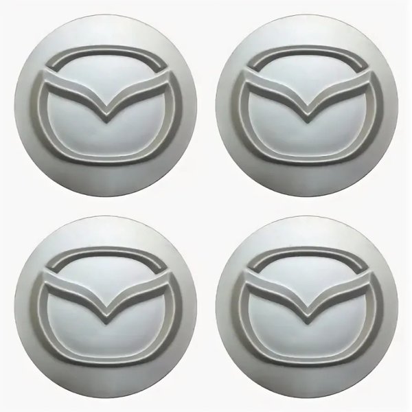 Стикер Mazda 65 мм серый 4 шт