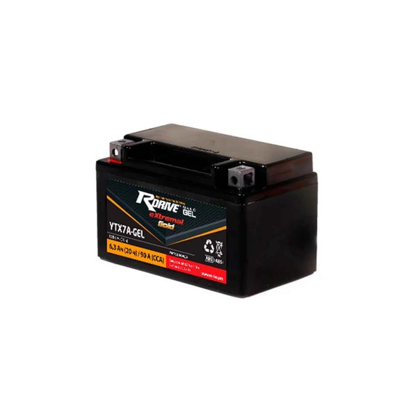 Аккумулятор мото Rdrive Extremal Gold YTX7A-Gel 6 А/ч R