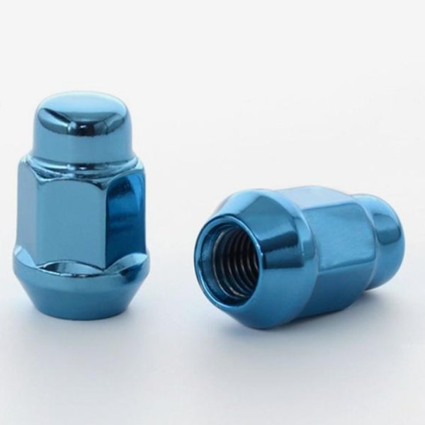 Гайка колесная 12*1.25 35мм hex19, конус, алюминиевая, blister 20 шт, Blue, AL106